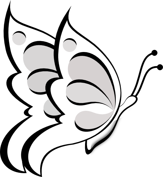 clipart butterfly outline