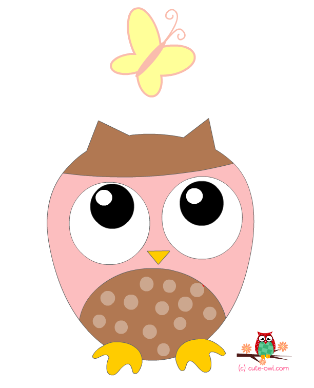 Owl clipart butterfly. Free printable wall stickers