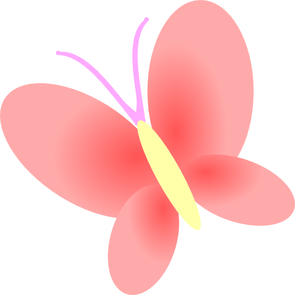 Clipart butterfly pink. Clip art at clker