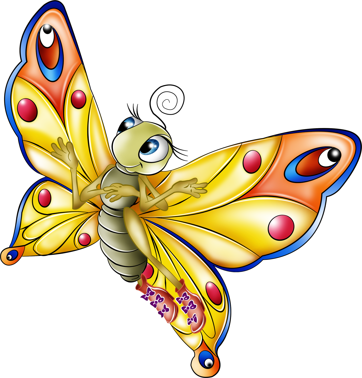 clipart smile butterfly