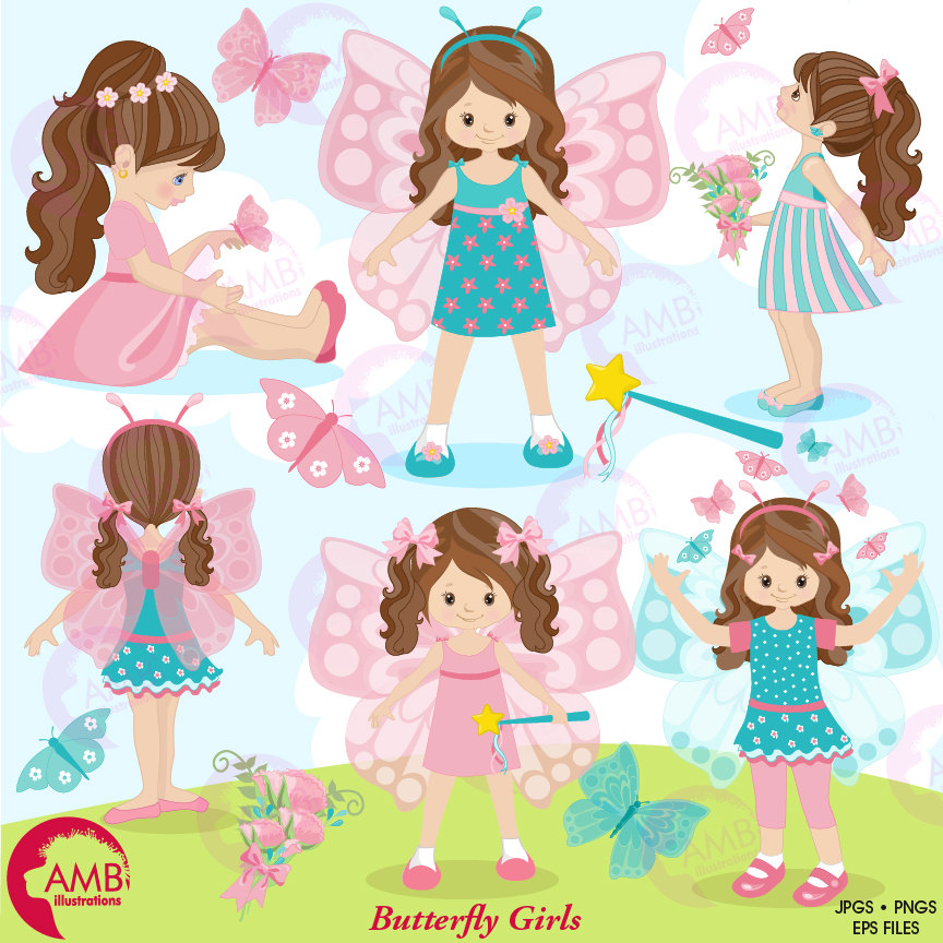 clipart butterfly princess