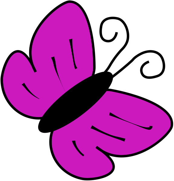clipart butterfly purple