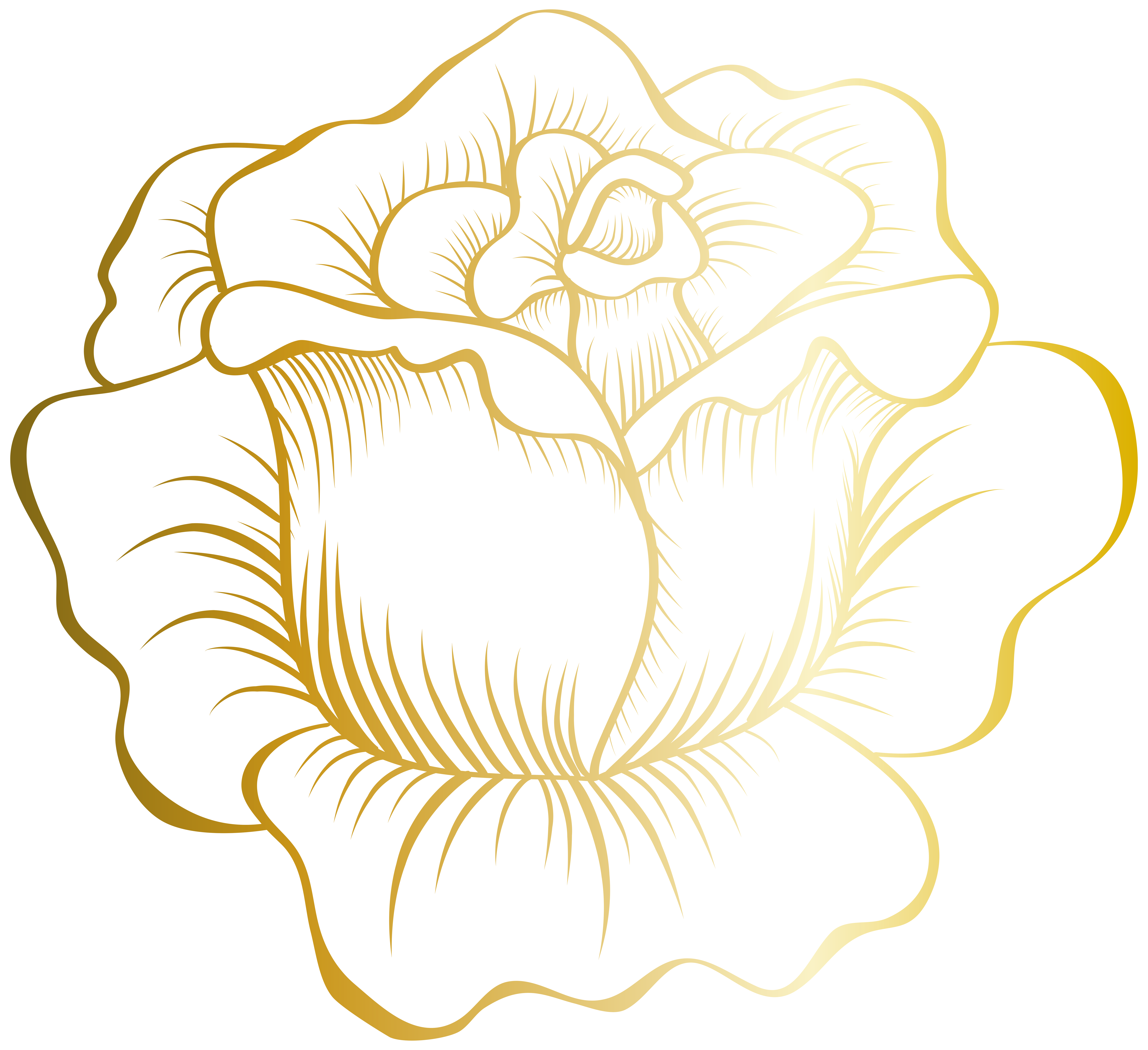 Gold flower png. Golden rose clip art