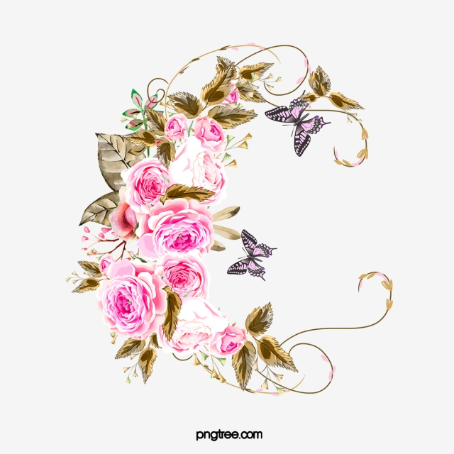 Clipart butterfly rose. Wedding 