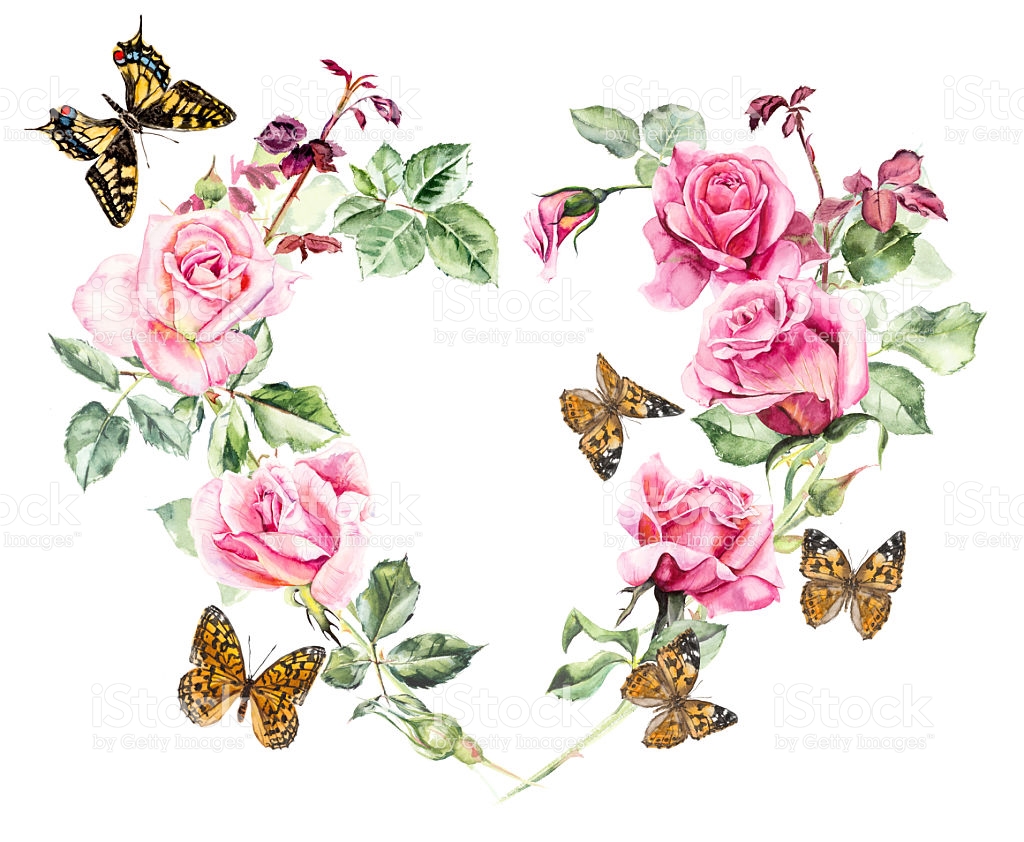 Clipart butterfly rose, Clipart butterfly rose Transparent FREE for