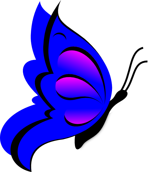 clipart butterfly royal blue