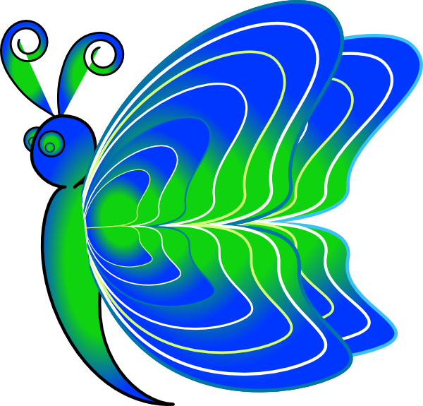 clipart butterfly side