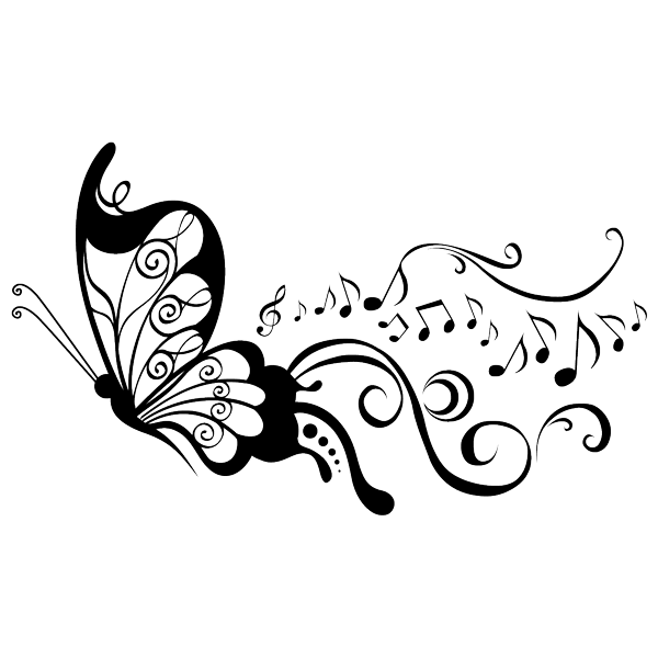 musical clipart butterfly