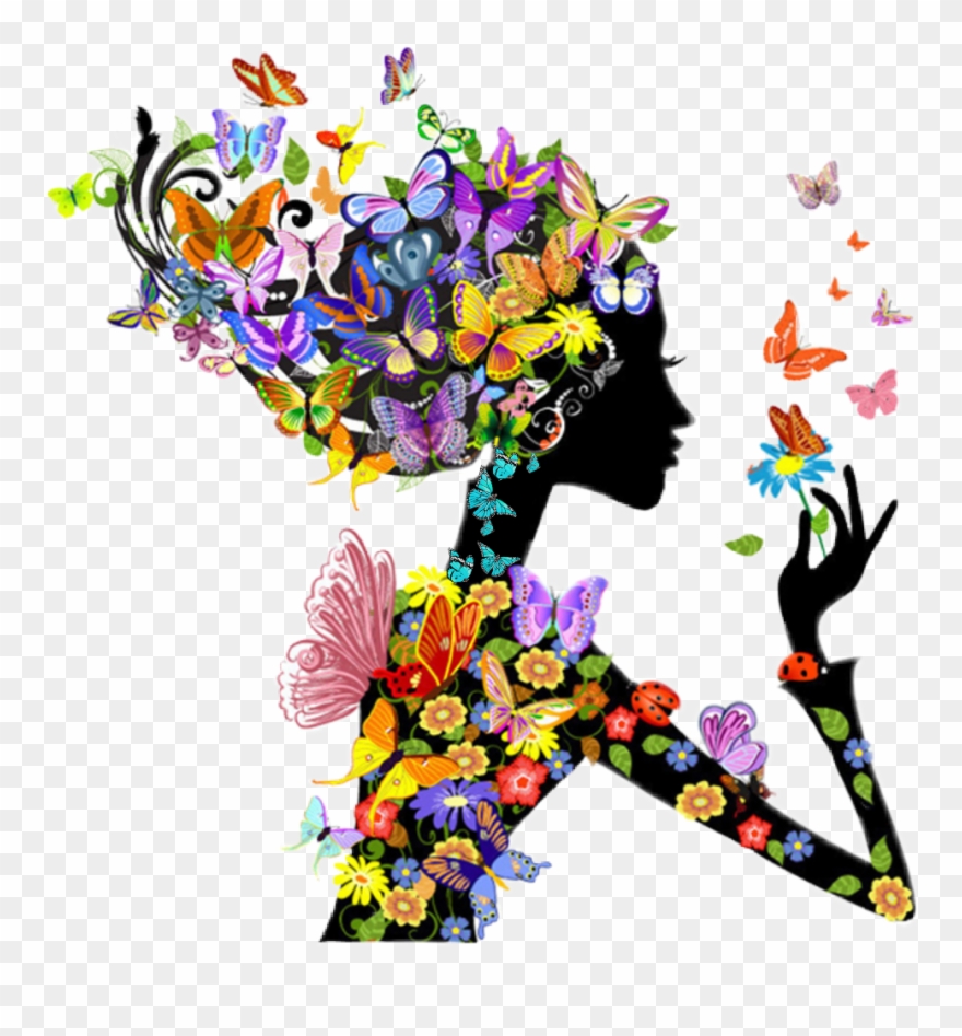 clipart butterfly woman