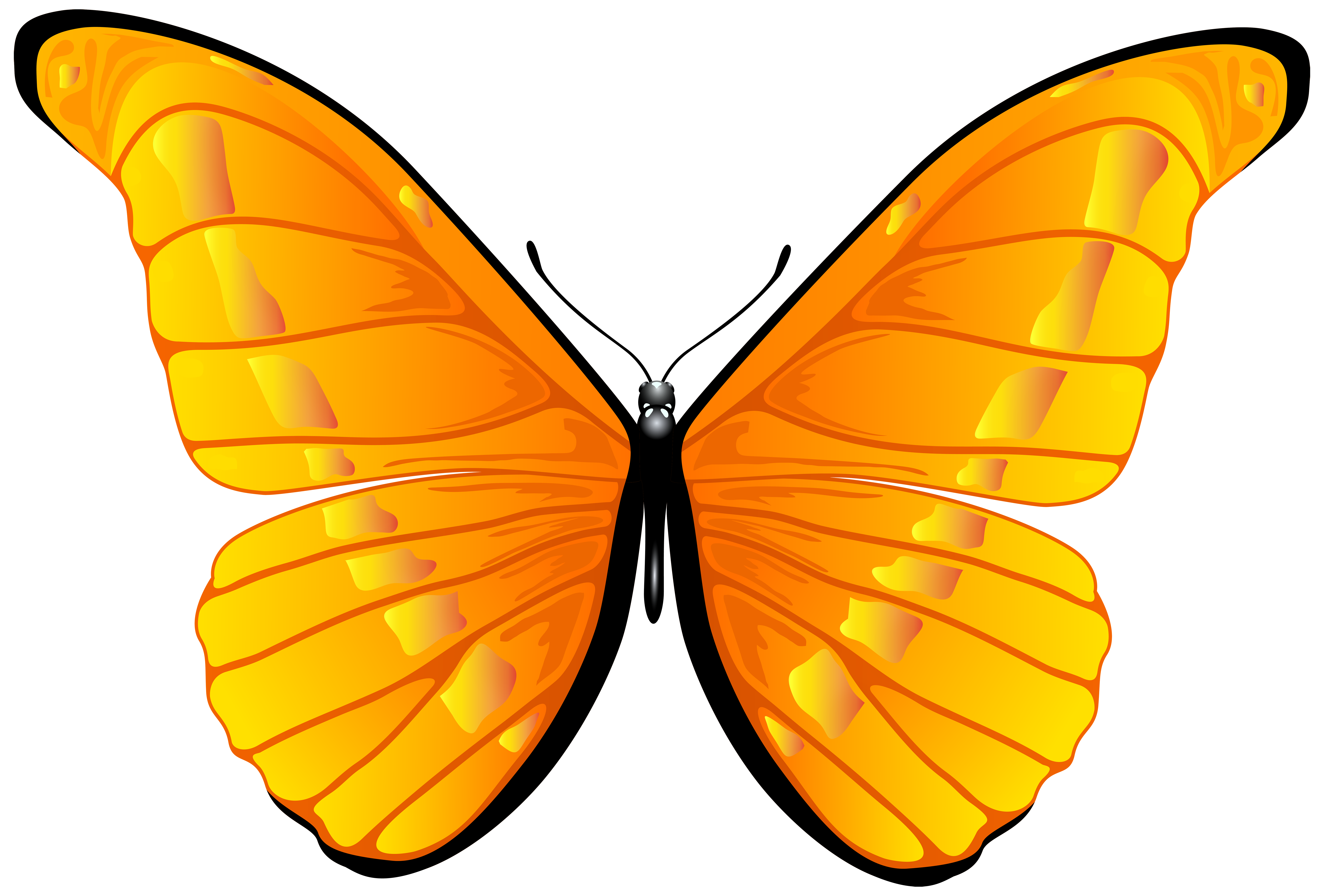 clipart butterfly yellow