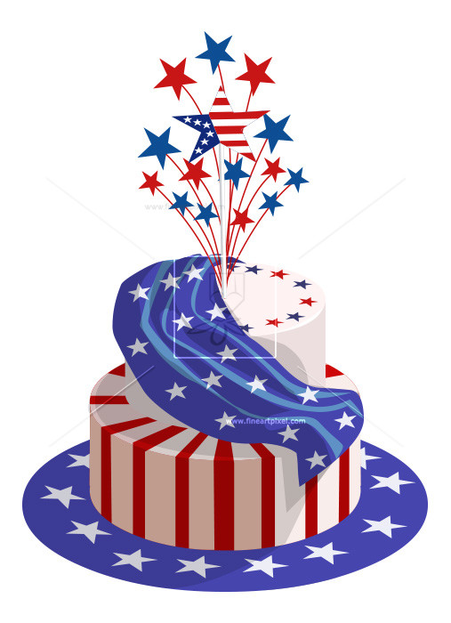 july clipart cake