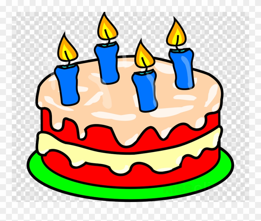 Birthday have candles lit. Cake clipart clip art