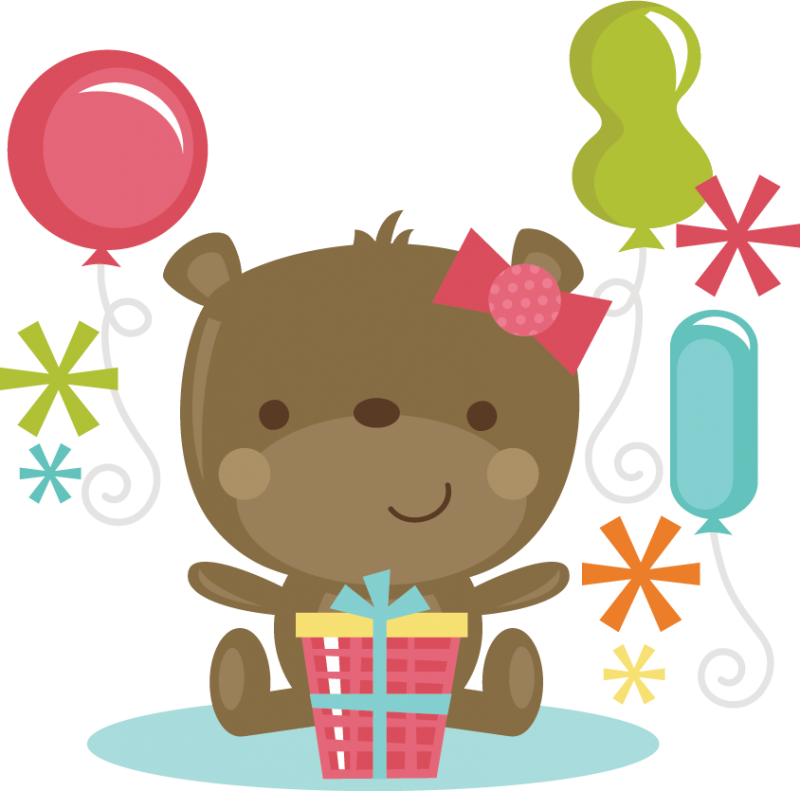 Clipart cake bear. Birthday happy to you