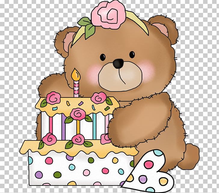 Birthday png . Clipart cake bear