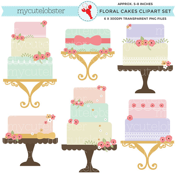 clipart cake floral