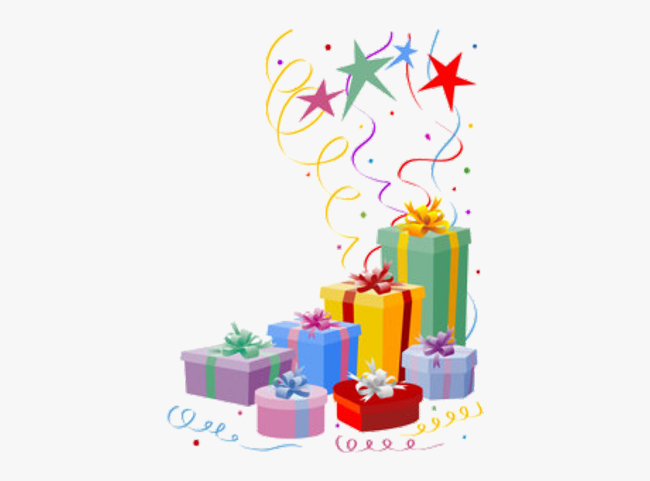 Gifts birthday and cake. Gift clipart bday gift