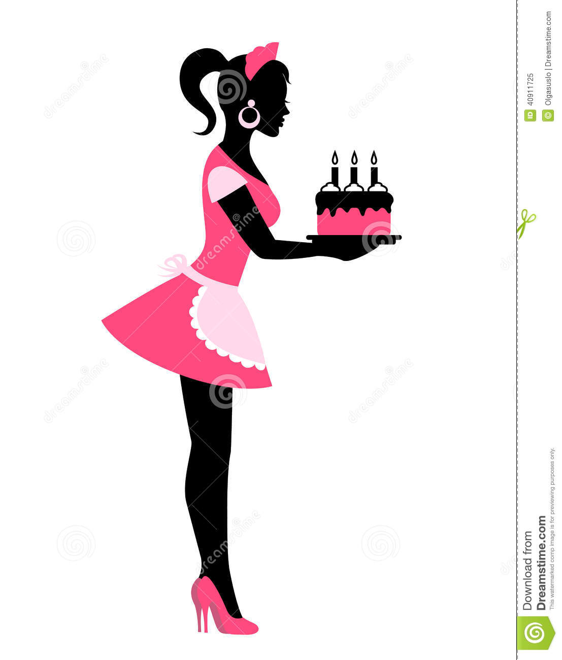 clipart cake lady
