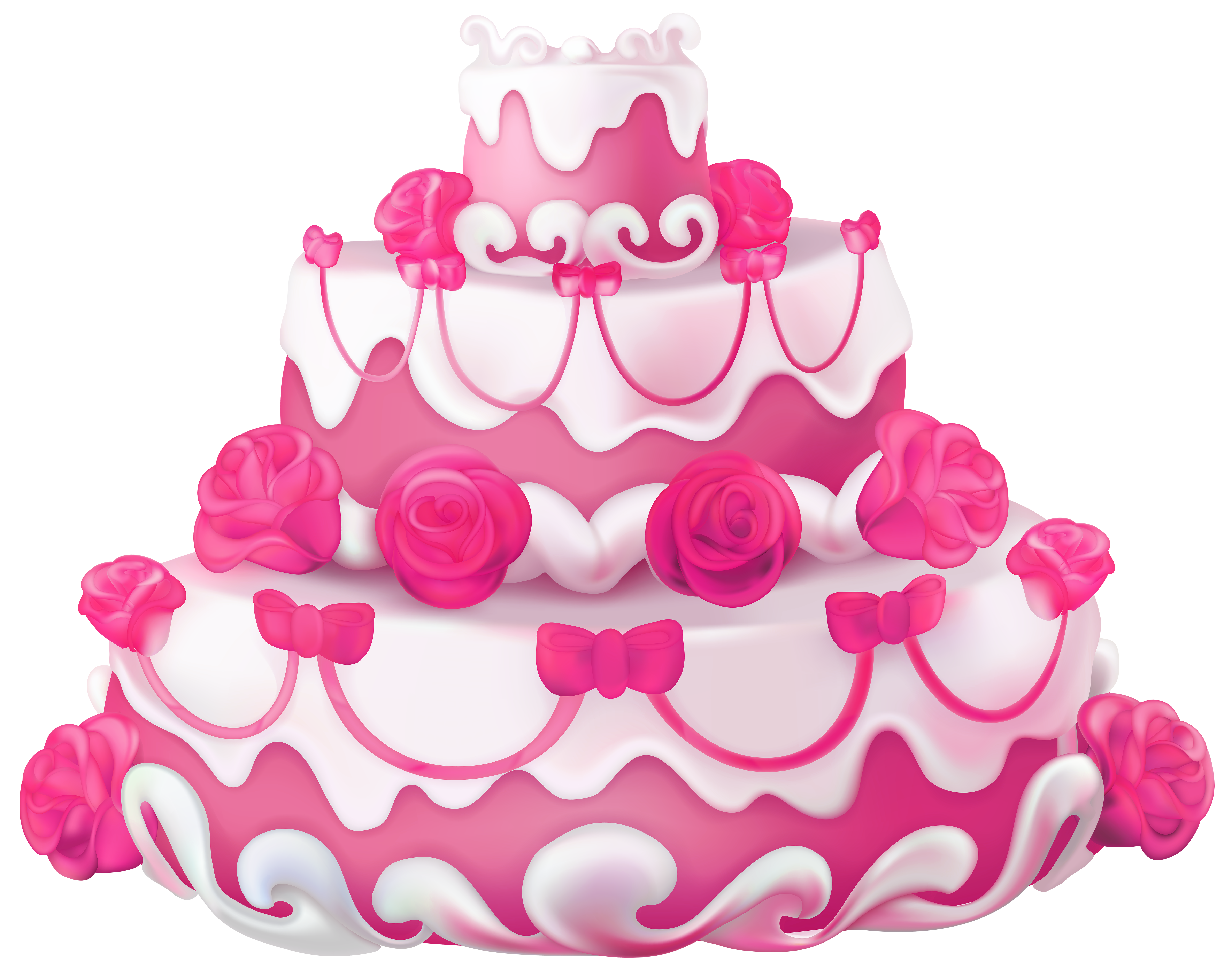 Wedding cake birthday layer. Clipart roses cupcake