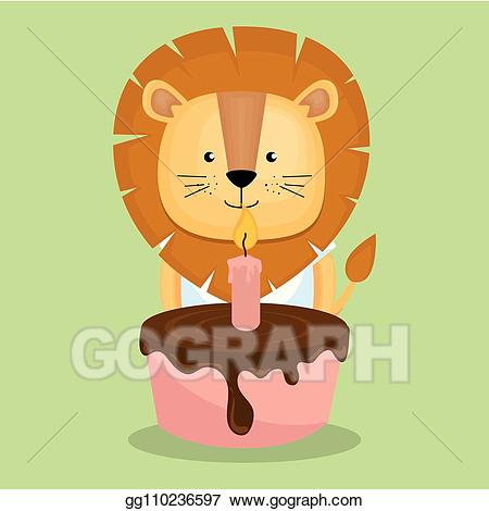 lion clipart cake