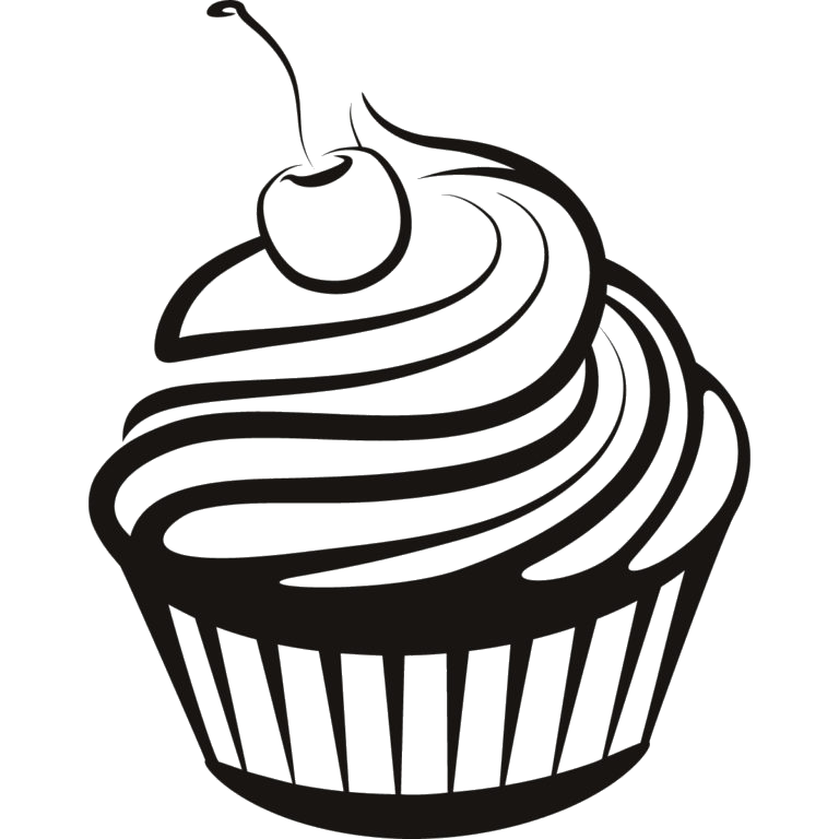 Drawings of cupcakes images. Clipart cake minimalist