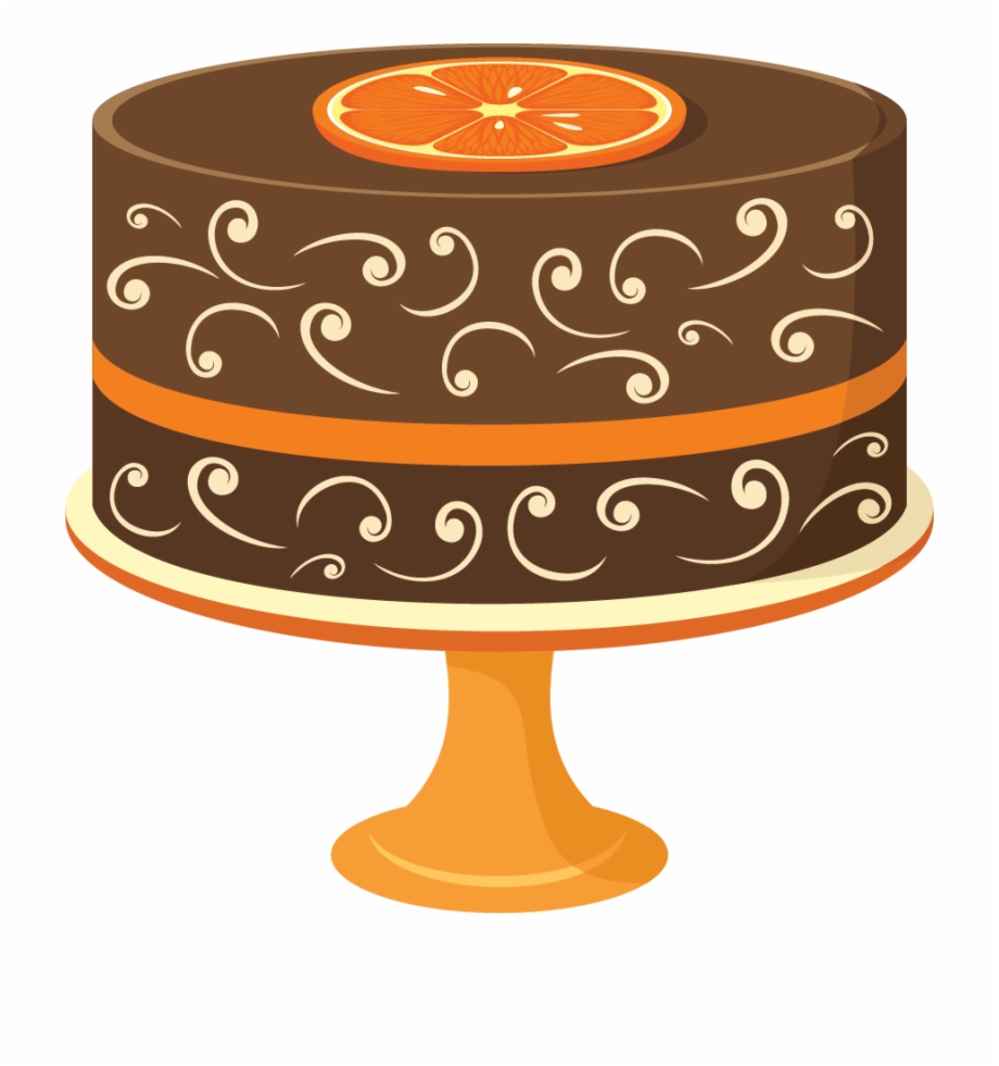 clipart cake orange