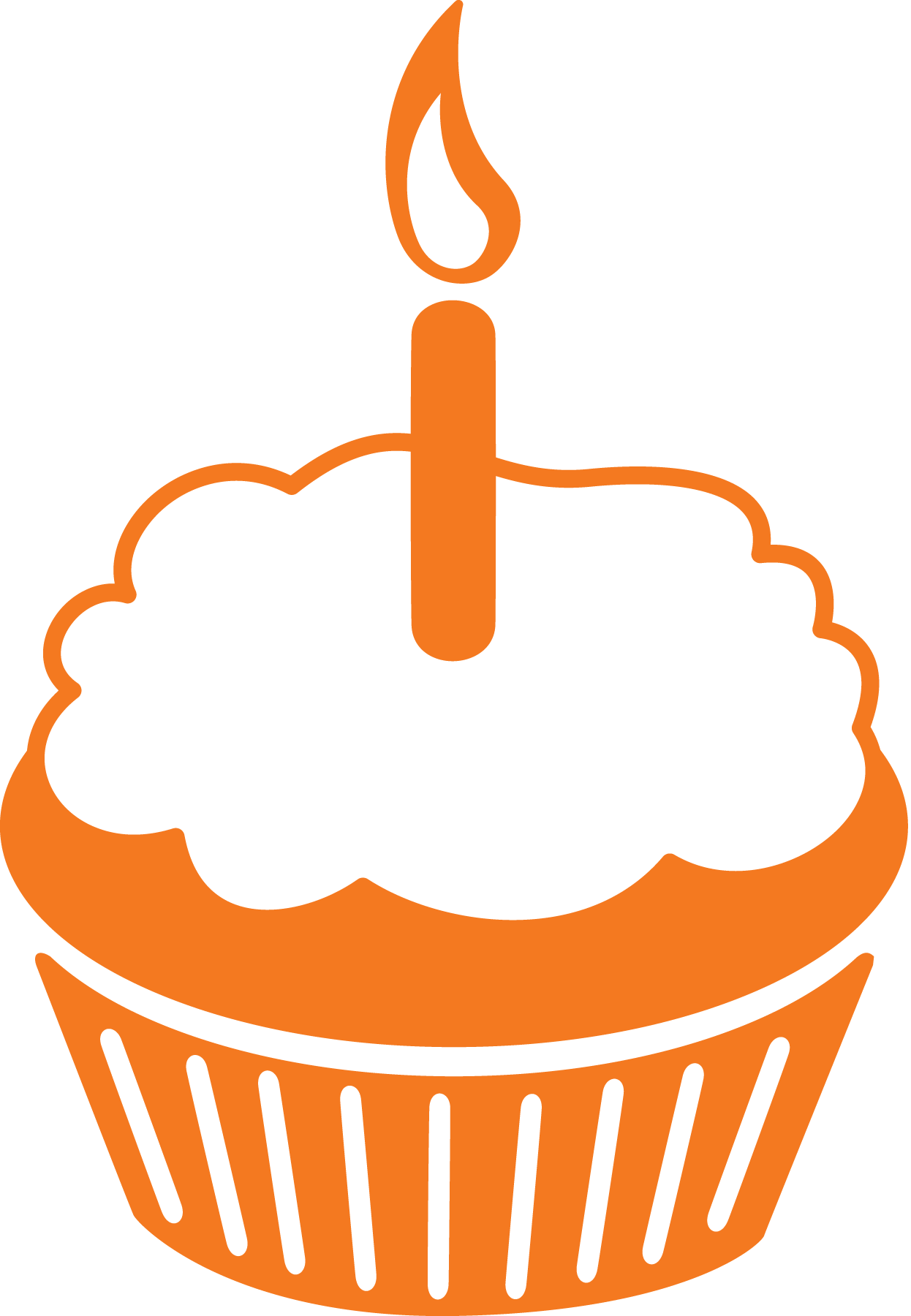 clipart cupcake orange