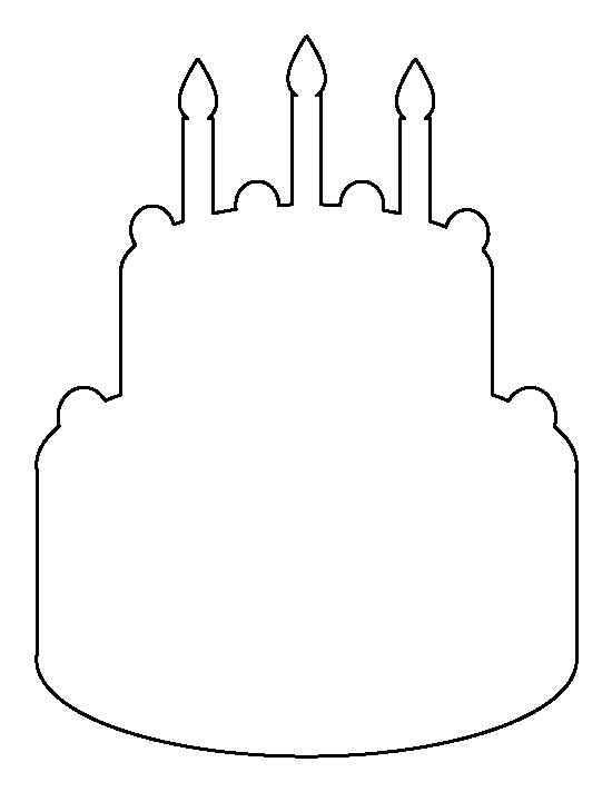 clipart cake outline