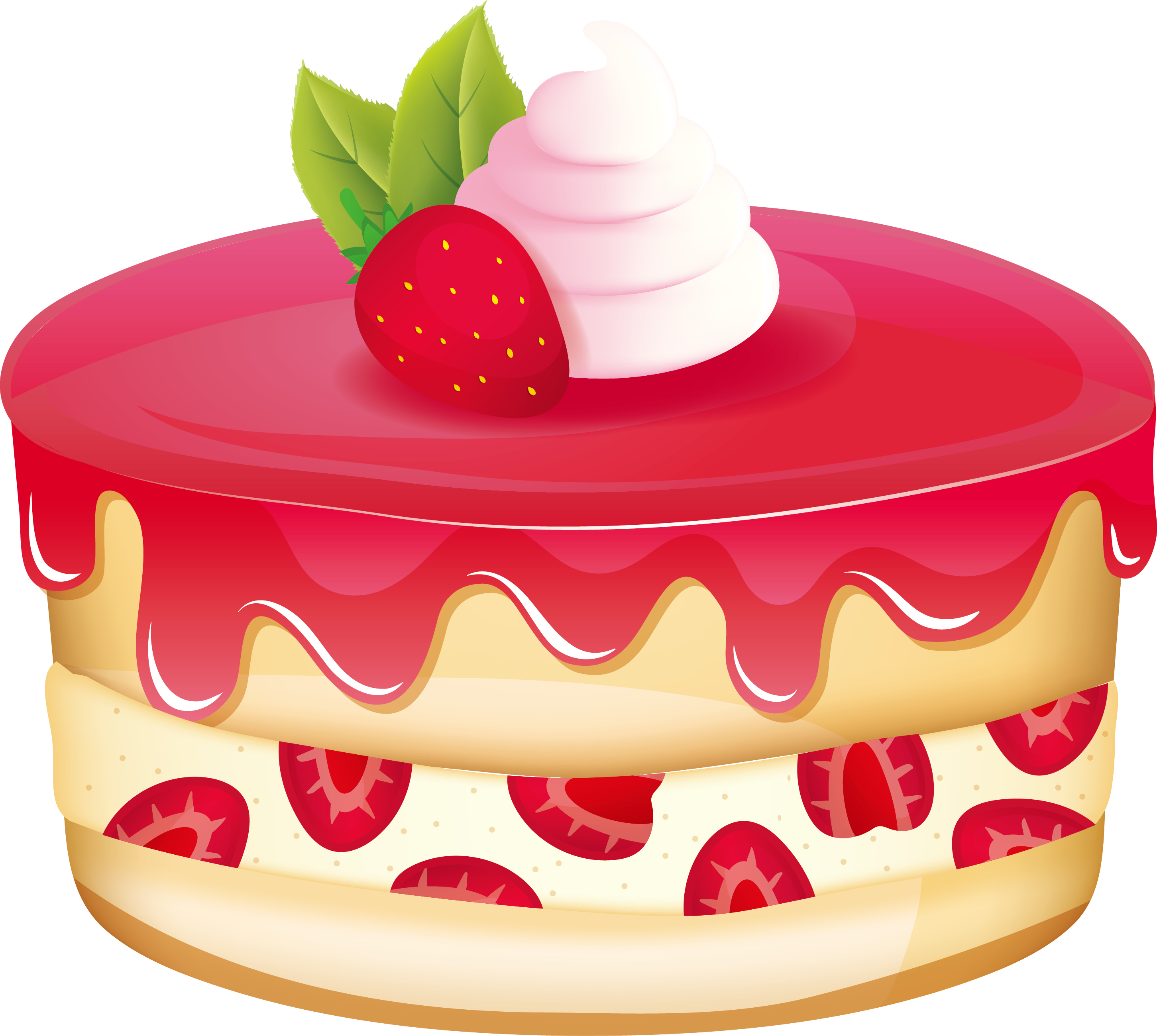 clipart cake strawberry