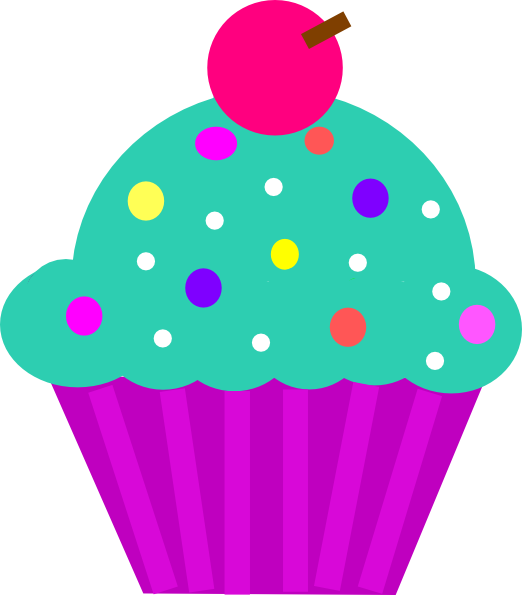 clipart cupcake turquoise