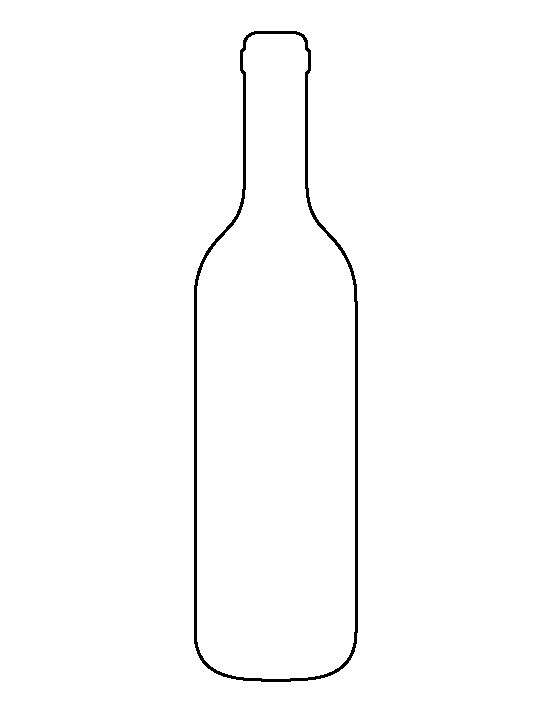 Pattern use the printable. Wine bottle outline png