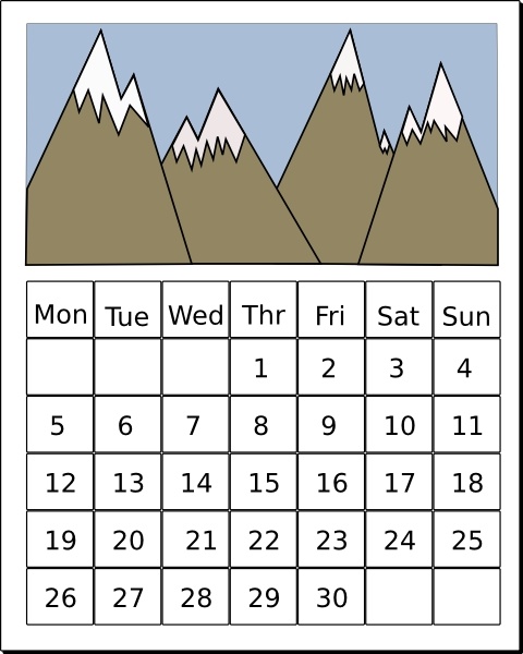 clipart calendar