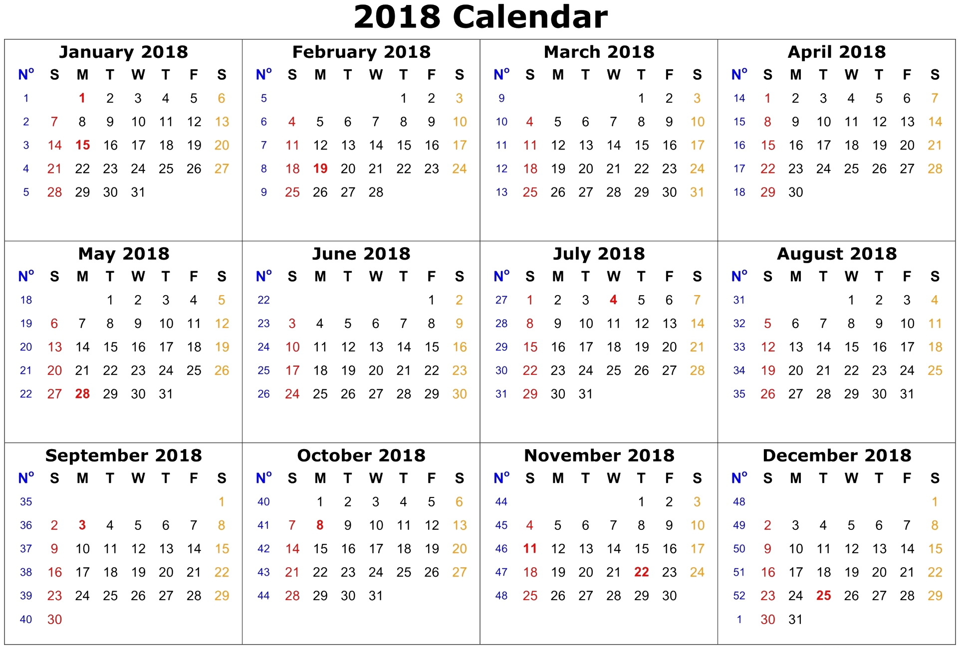 schedule clipart 2018 calendar