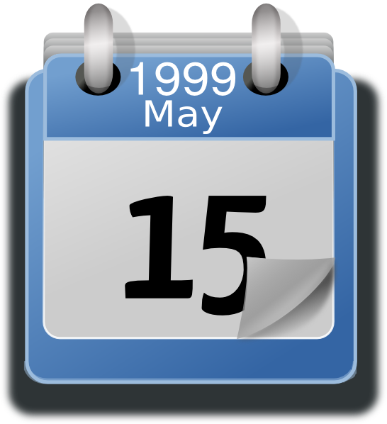 clipart calendar blue