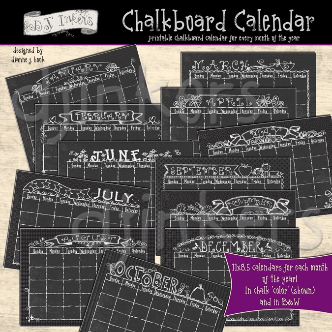 clipart calendar chalkboard