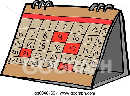 Clip art vector desktop. Schedule clipart desk calendar