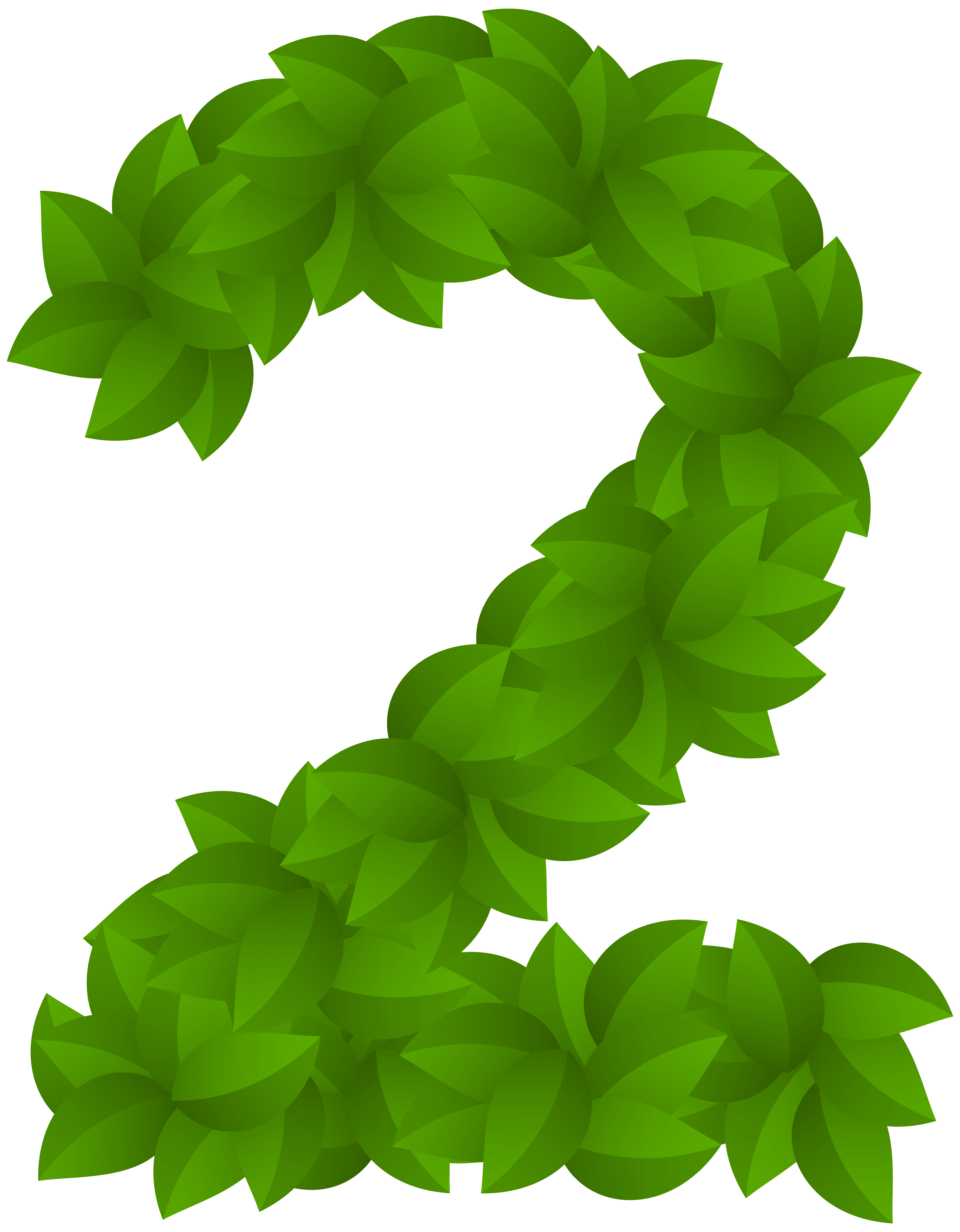 clipart numbers green