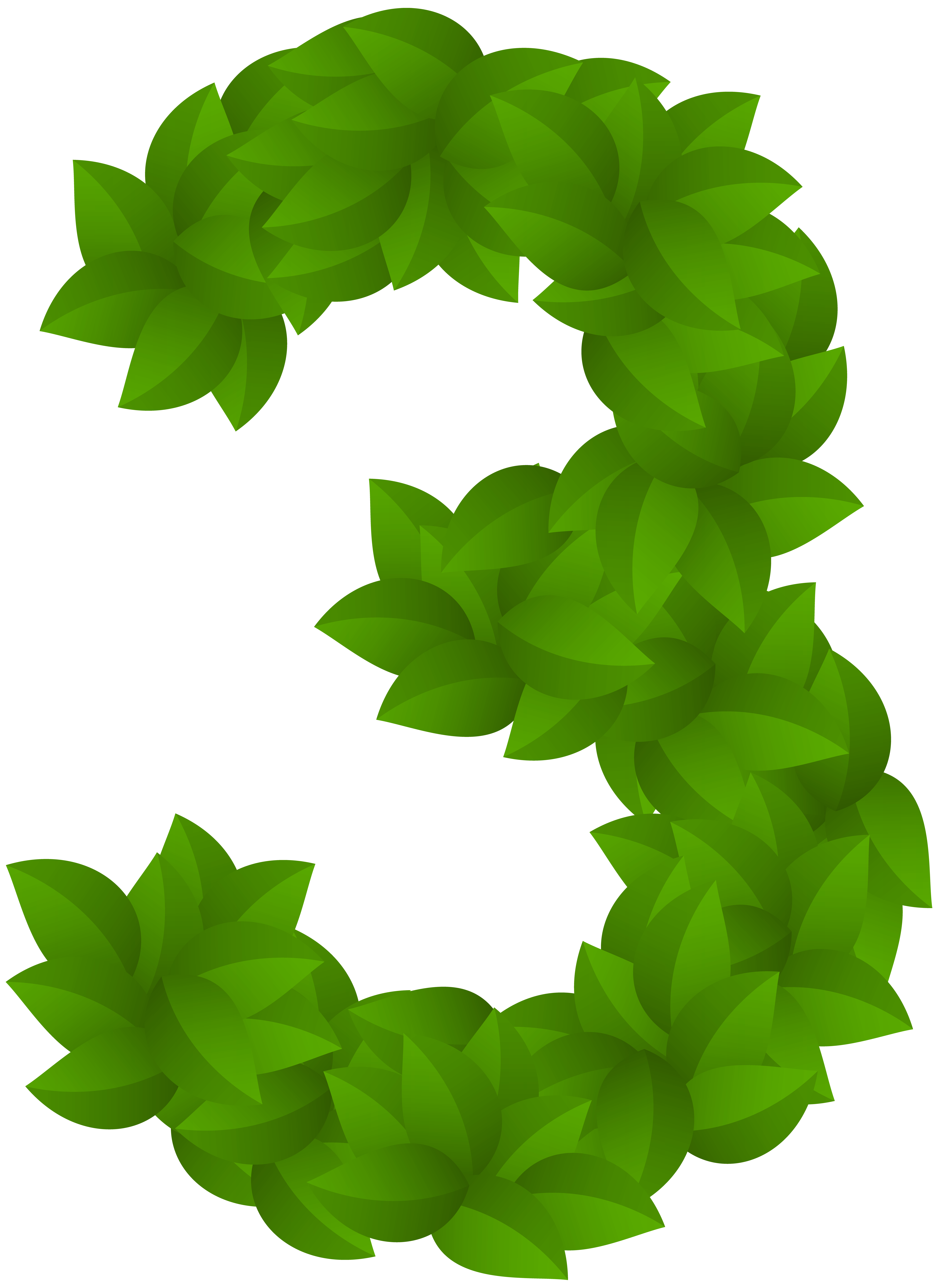 clipart numbers green