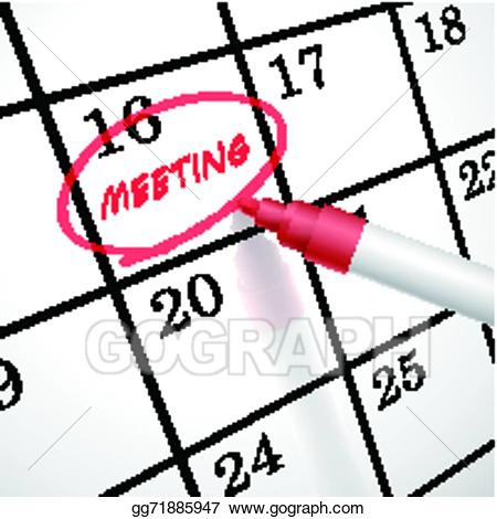 clipart calendar meeting schedule