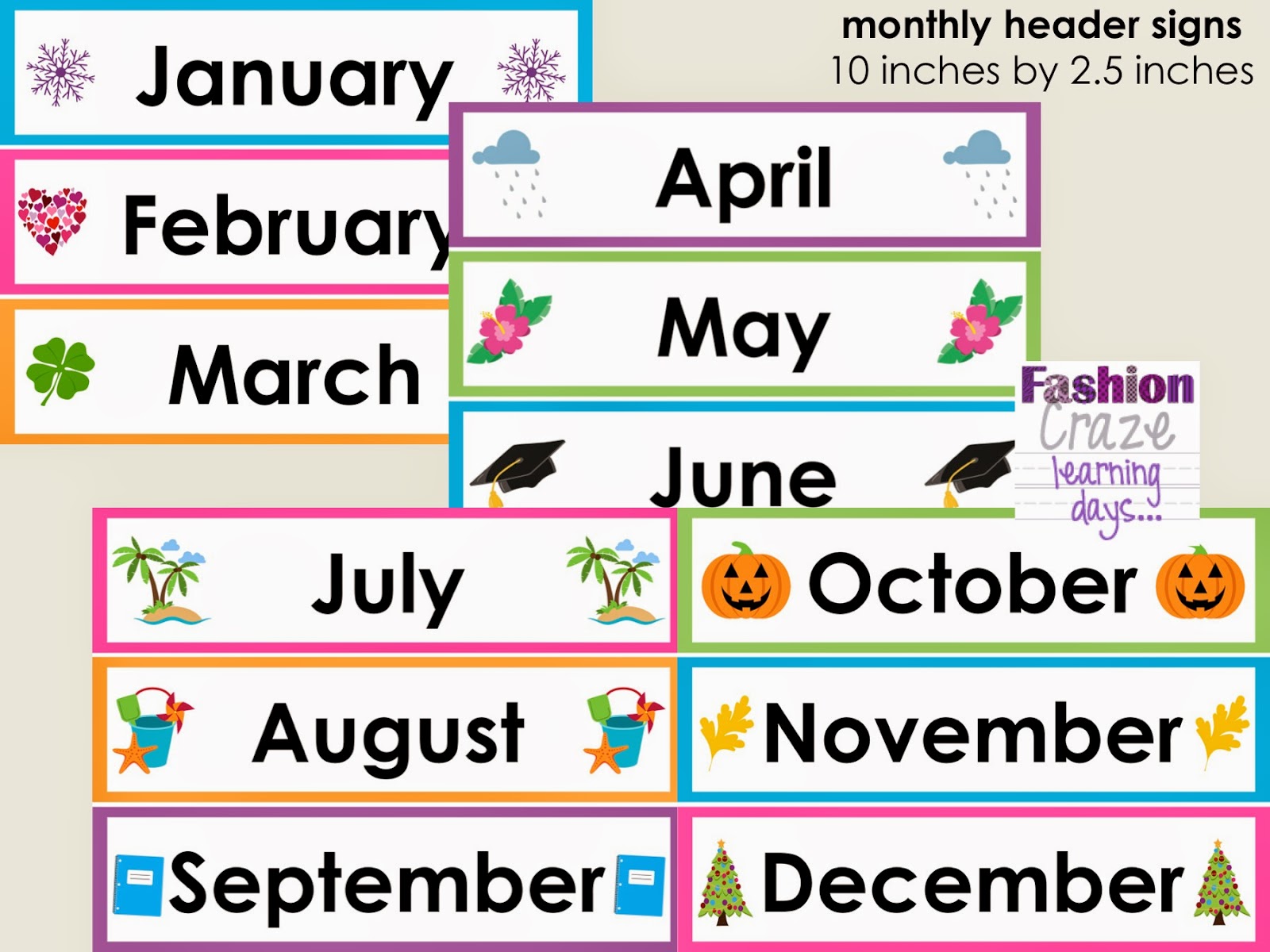 december clipart month august