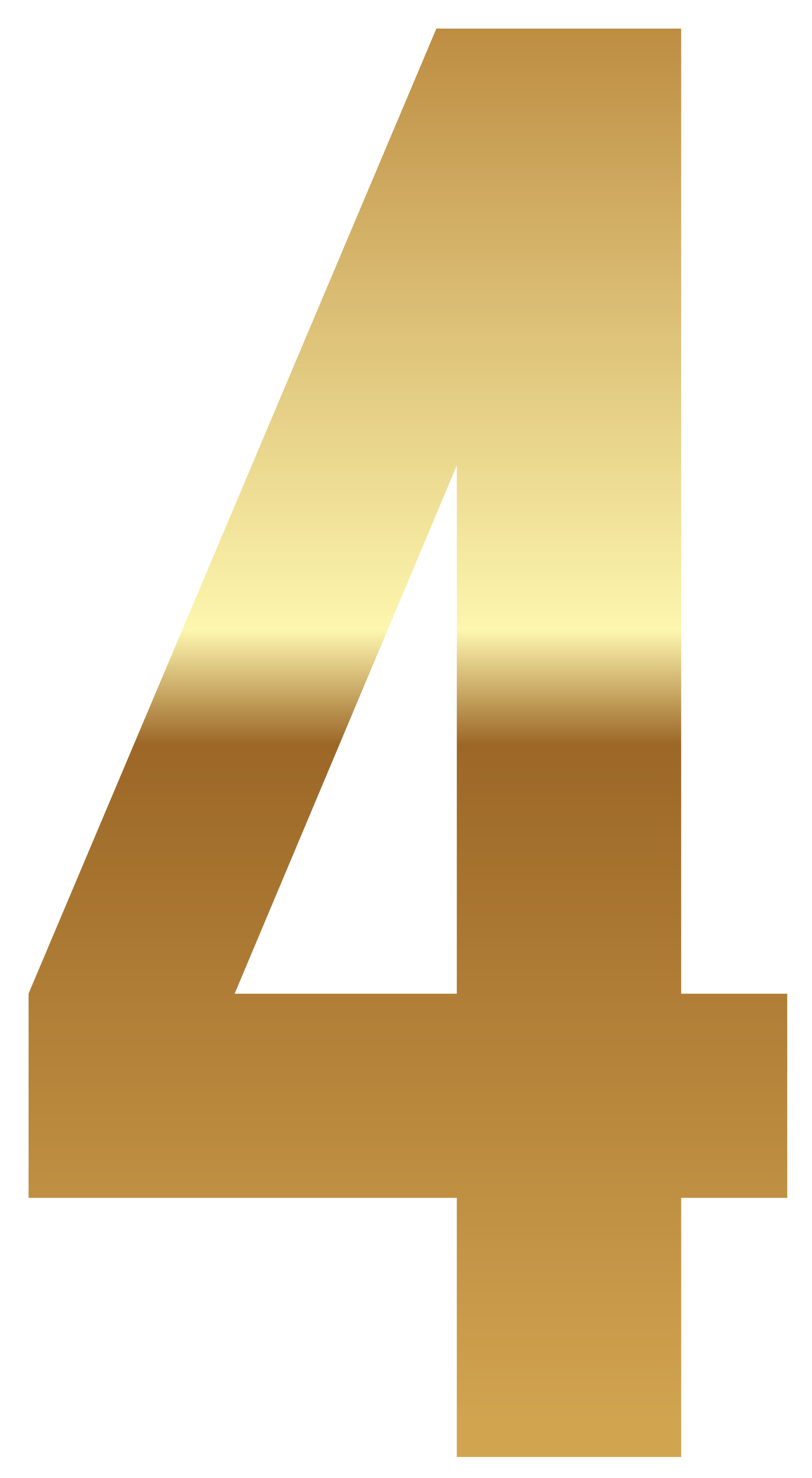 Golden four png image. Number 2 clipart yellow