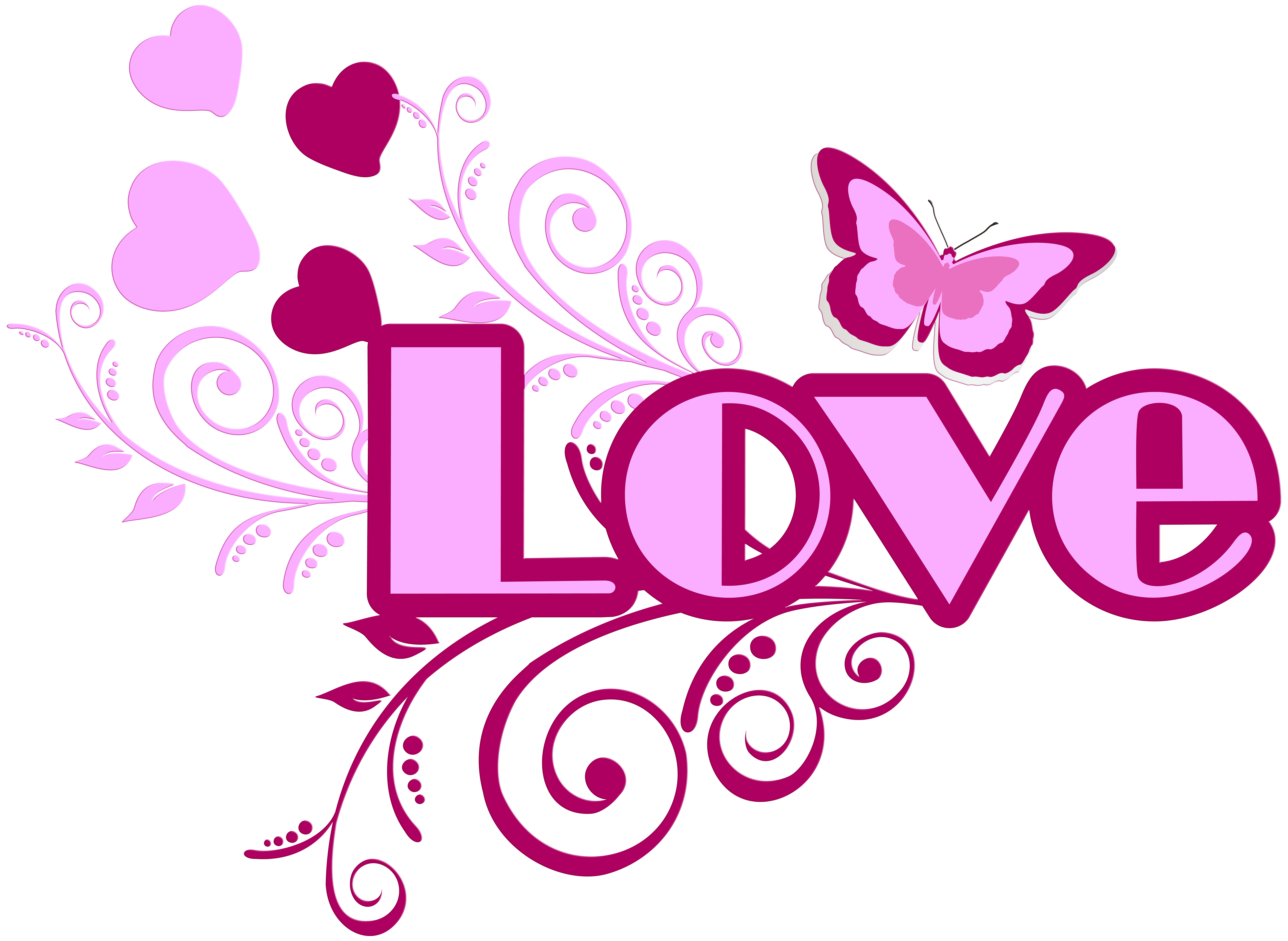 Transparent clip art image. Love clipart pink