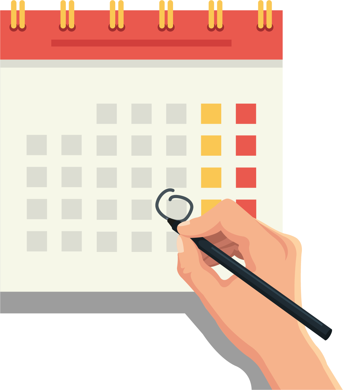 clipart calendar production schedule