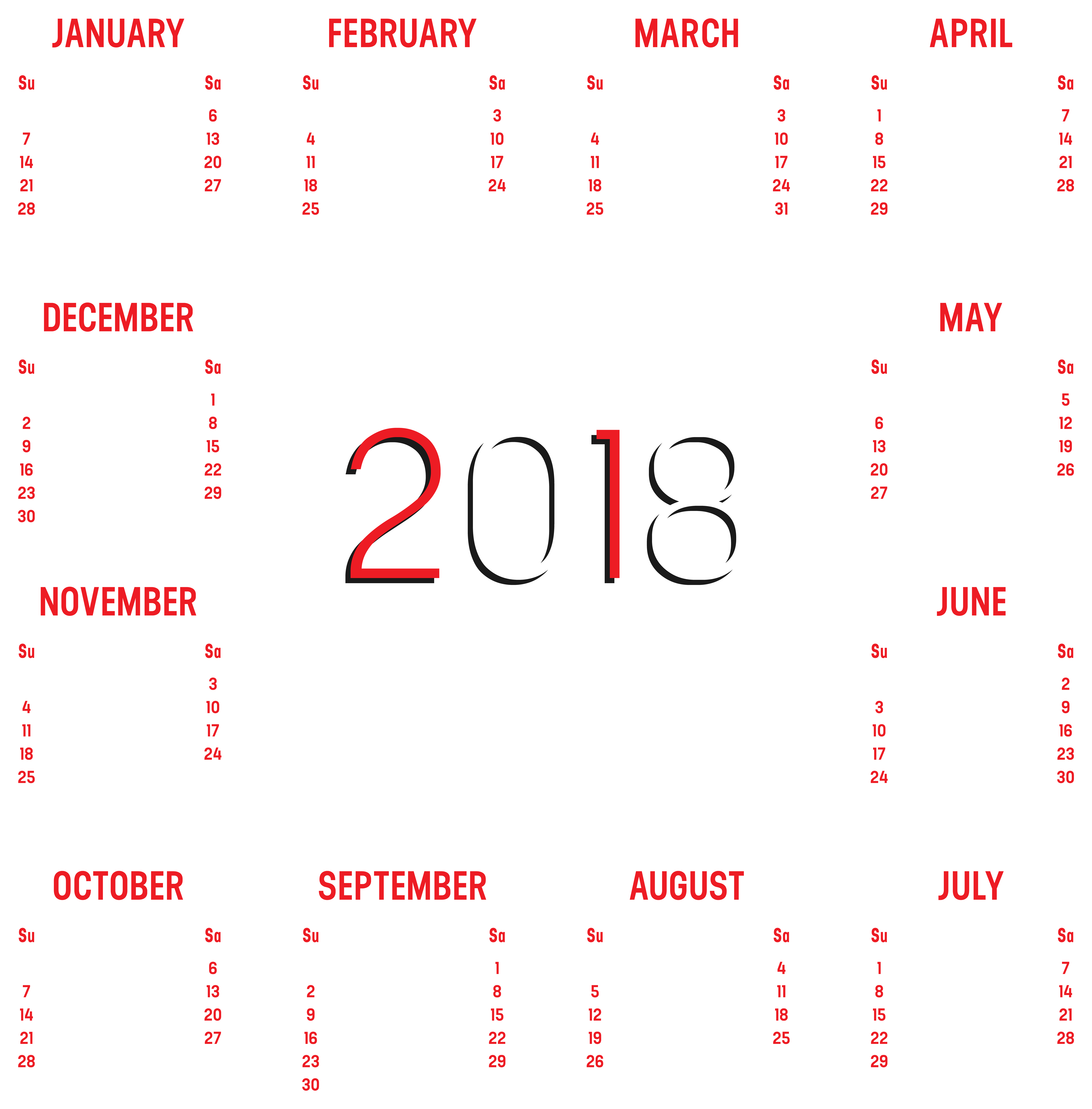 schedule clipart 2018 calendar