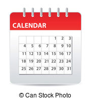 clipart calendar red