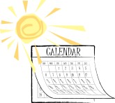 clipart calendar summer
