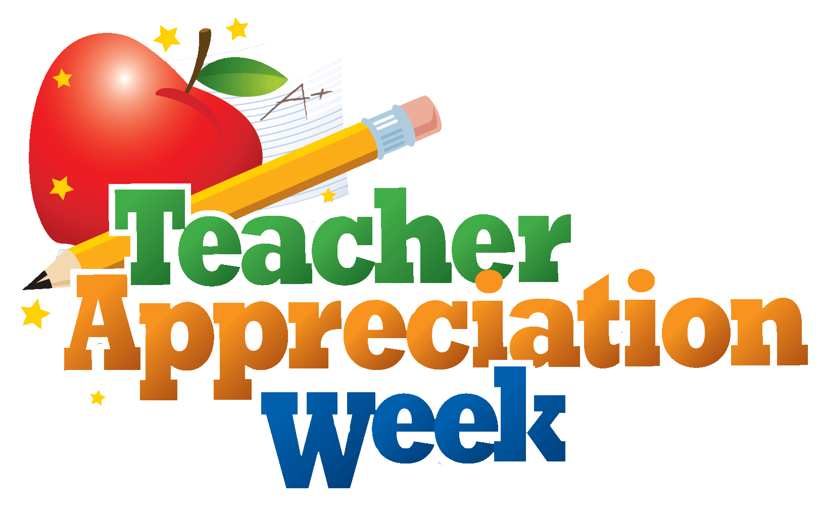 Teacher appreciation week is. Words clipart april
