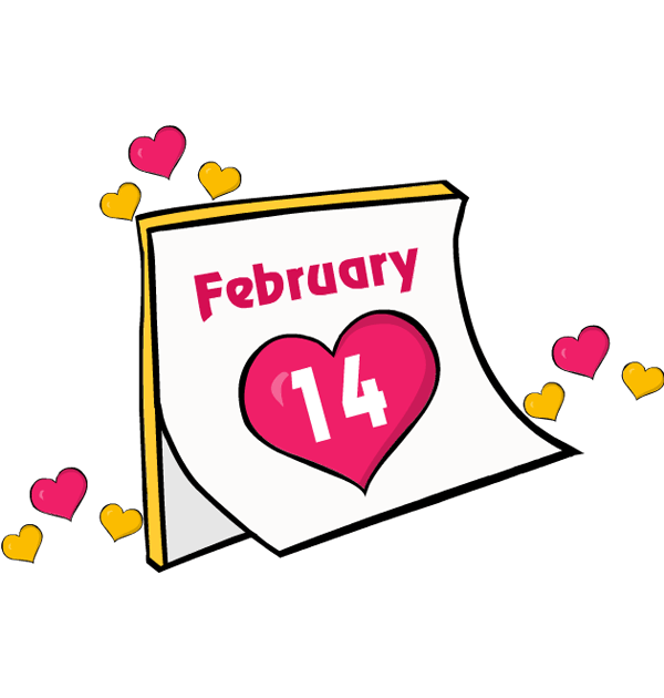 Calendar valentines day