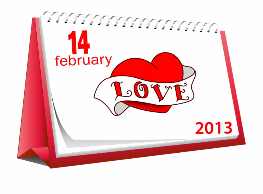 clipart calendar valentines day