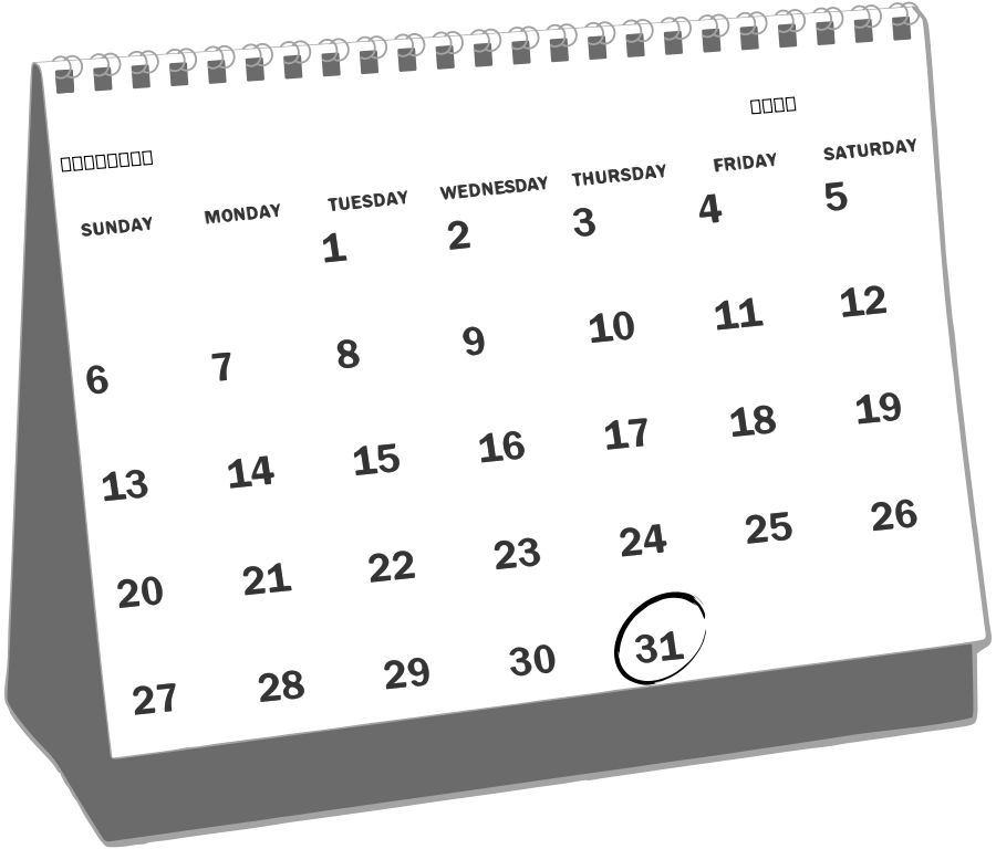 clipart calendar wall calendar