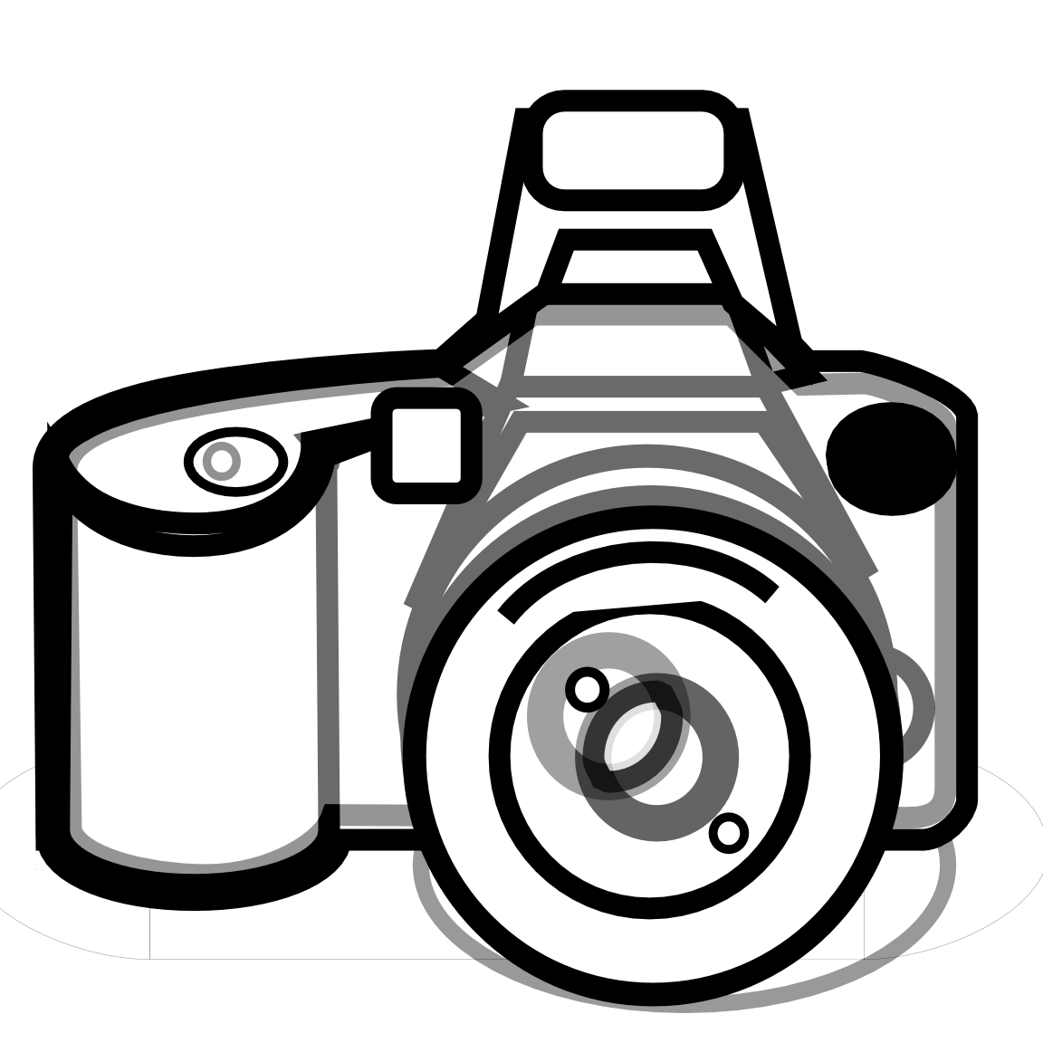 Black and white png. Yearbook clipart simple camera